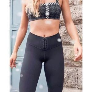 Aerie OFFLINE black lace up legging size Large
